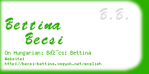 bettina becsi business card